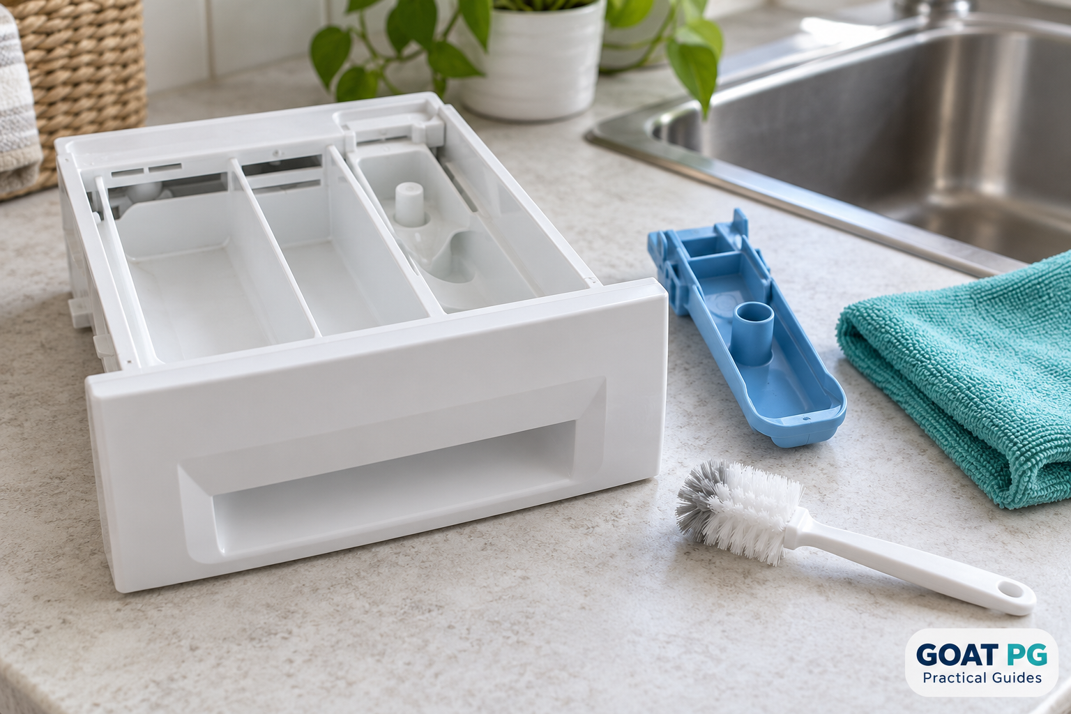 How to clean a washing machine detergent drawer