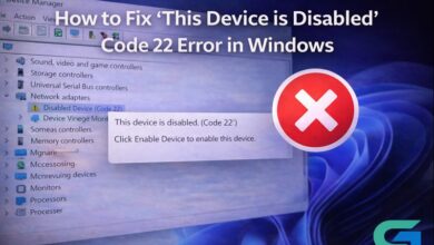 Fix 'This Device is Disabled' Code 22 Error on Windows