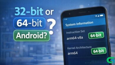 How to check if Android device is running 32-bit or 64-bit