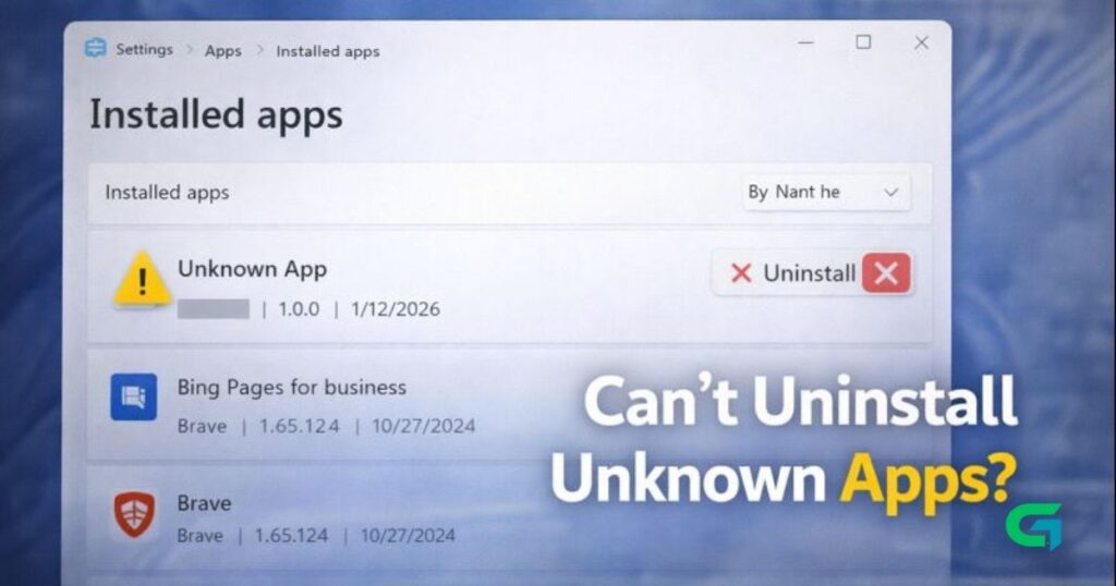 How to fix can’t uninstall unknown apps on Windows 11
