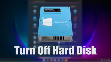 Disable Hard Disk After Idle Time in Windows 11