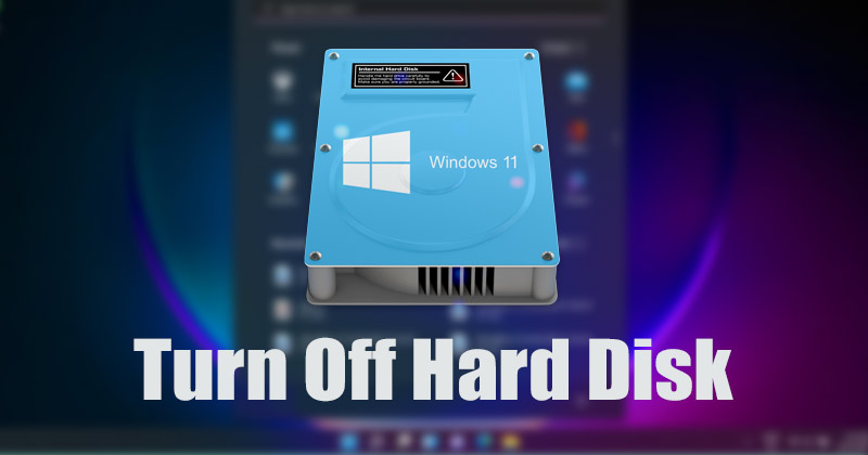 Disable Hard Disk After Idle Time in Windows 11